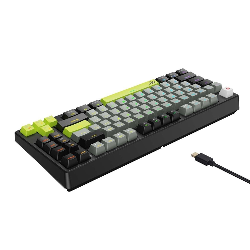 Clavier Gaming Filaire USB HAVIT KB904L, RGB, 1,8m, Noir Vert