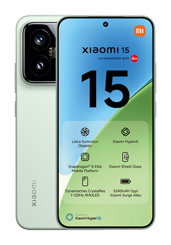Téléphone Mobile Xiaomi 15 5G Dual SIM, 512GB, 12GB, Vert MZB0ITWEU