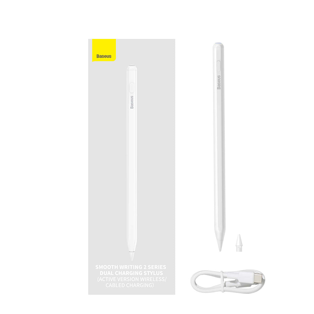 Touch Pen Baseus Smooth Writing 2 Series für Apple iPad, Aktive Wireless-Version, Weiß SXBC080102