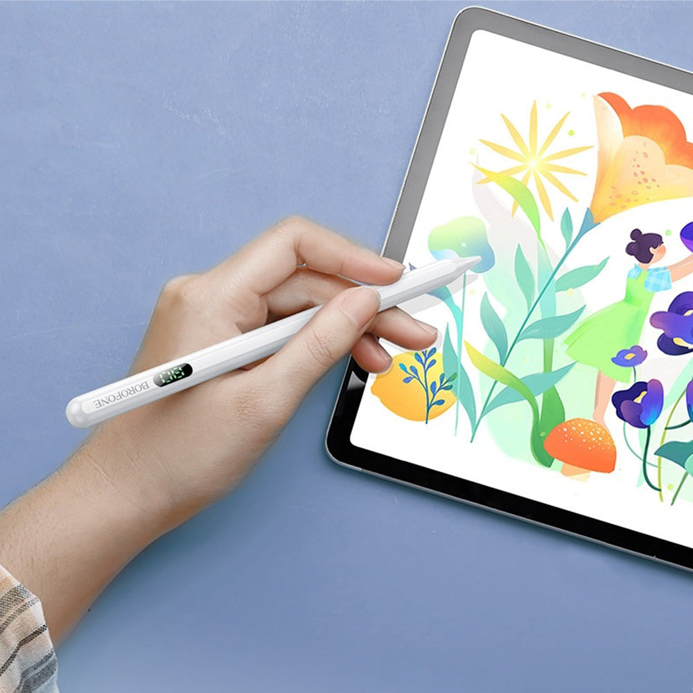 Touch Pen Borofone BG101 pour Apple iPad Series, Version Active, Blanc