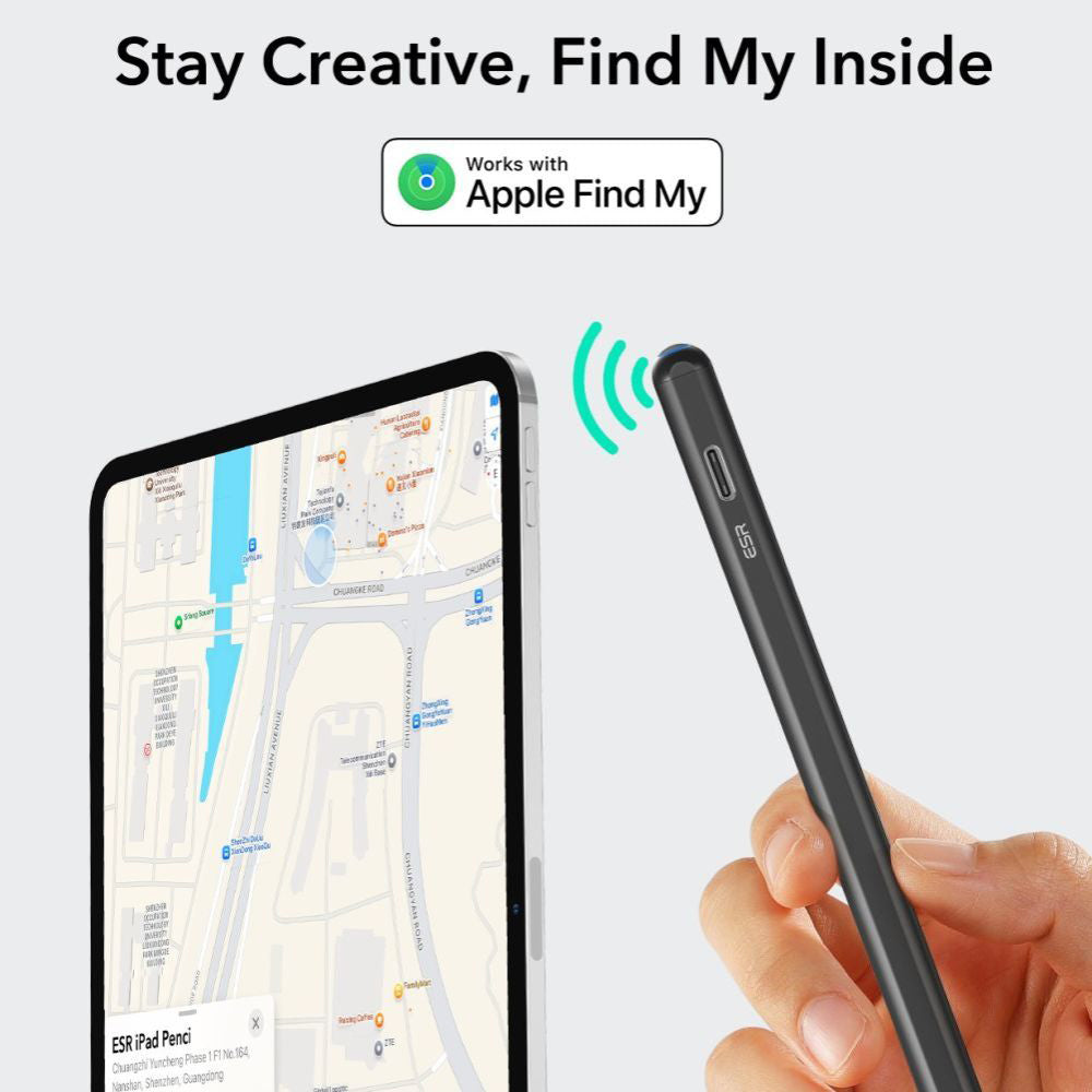 Touch Pen ESR Geo für Apple iPad, Aktive Version, Schwarz