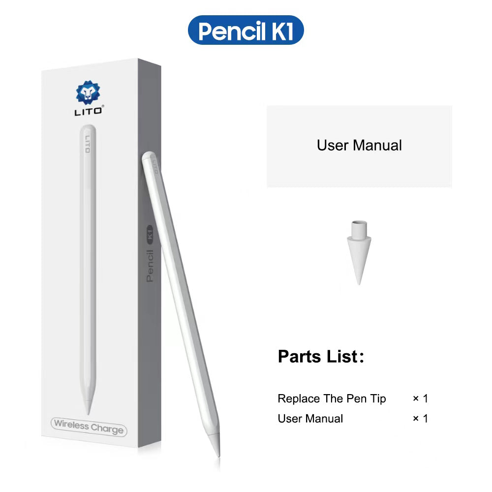Touch Pen Lito K1 pour Apple iPad, Version Active, Blanc