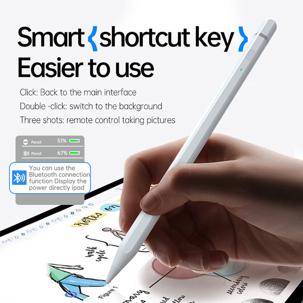 Touch Pen Techsuit AP01 Pro für Apple iPad, Aktive Version, Weiß