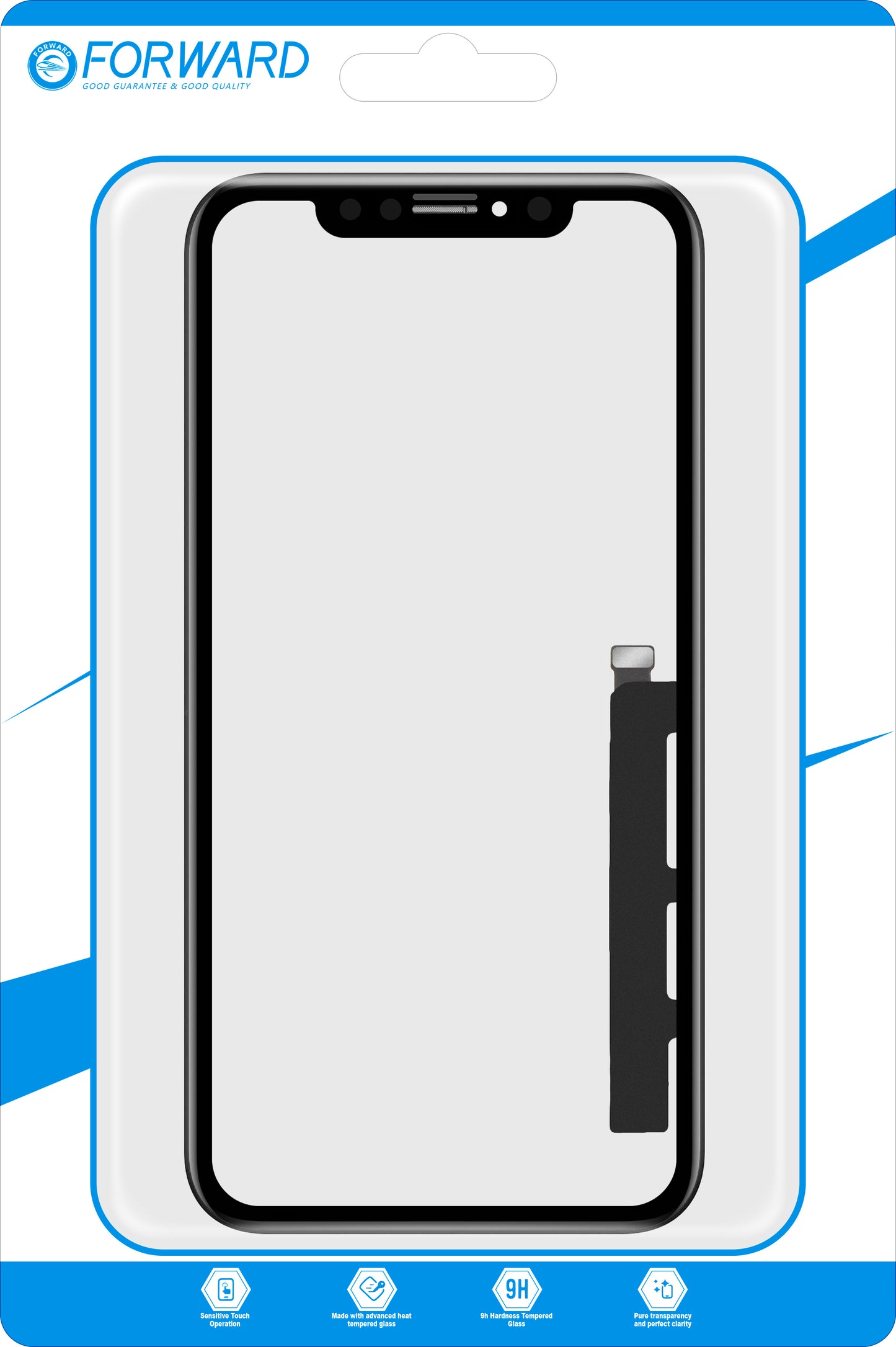 Touchscreen Forward Guard OCA für Apple iPhone XR, IC-Version, Schwarz