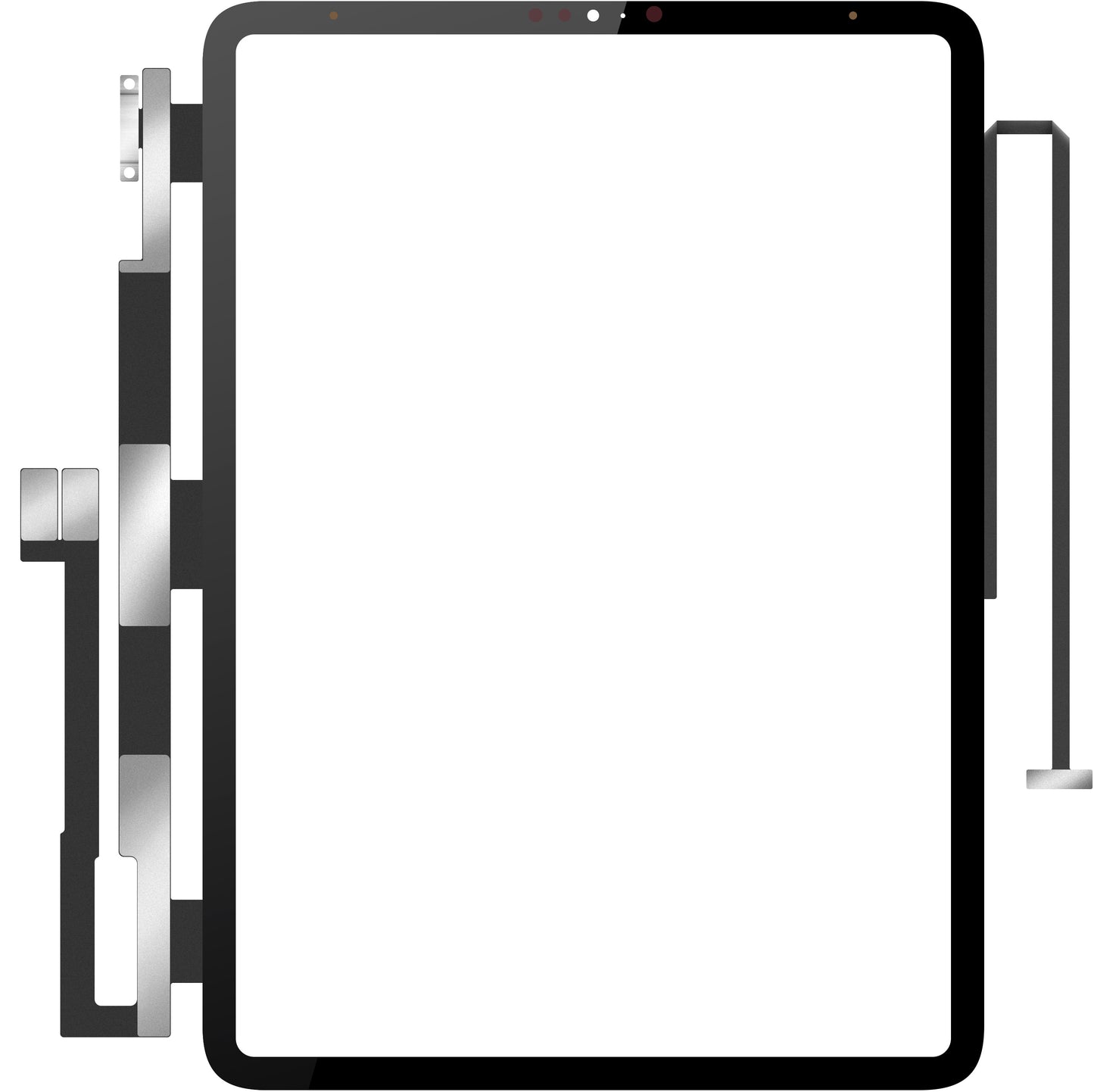 Touchscreen Forward Guard OCA für Apple iPad Pro 12.9 (2018), Schwarz
