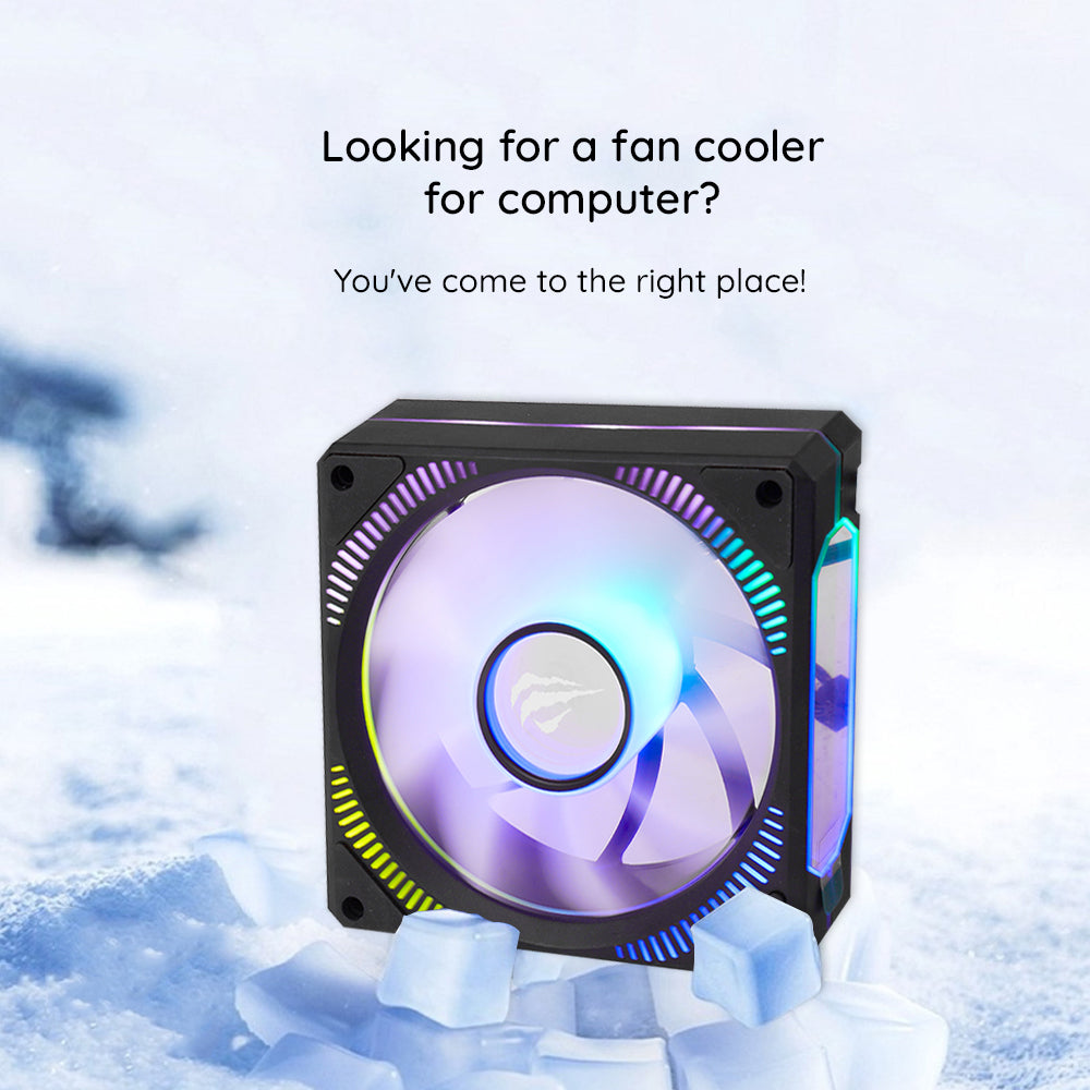 Ventilator HAVIT F2096, RGB, 1800RPM, 30dB, 3W, Schwarz