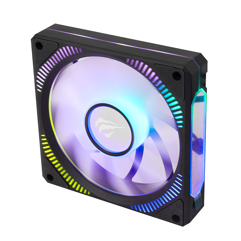 Ventilator HAVIT F2096, RGB, 1800RPM, 30dB, 3W, Schwarz