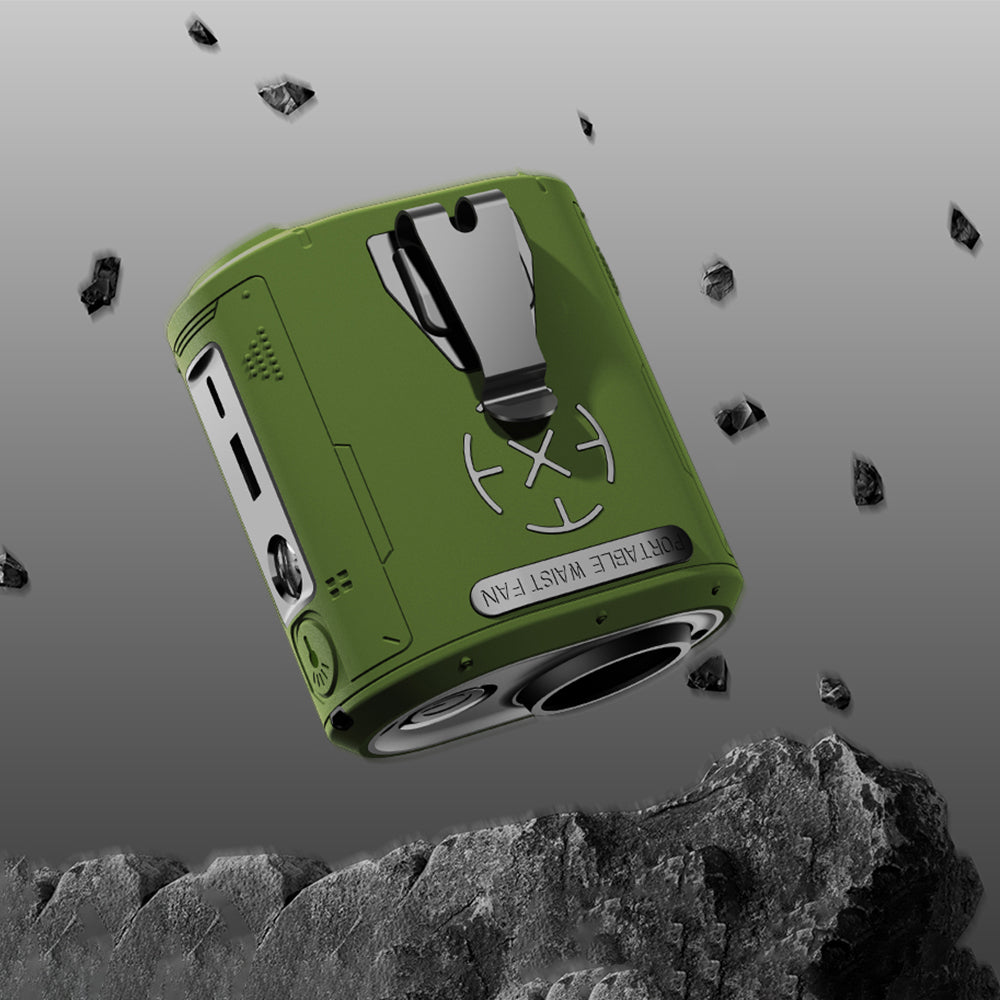 Ventilateur Portable Techsuit Z14 avec batterie externe 5000mAh, Vert