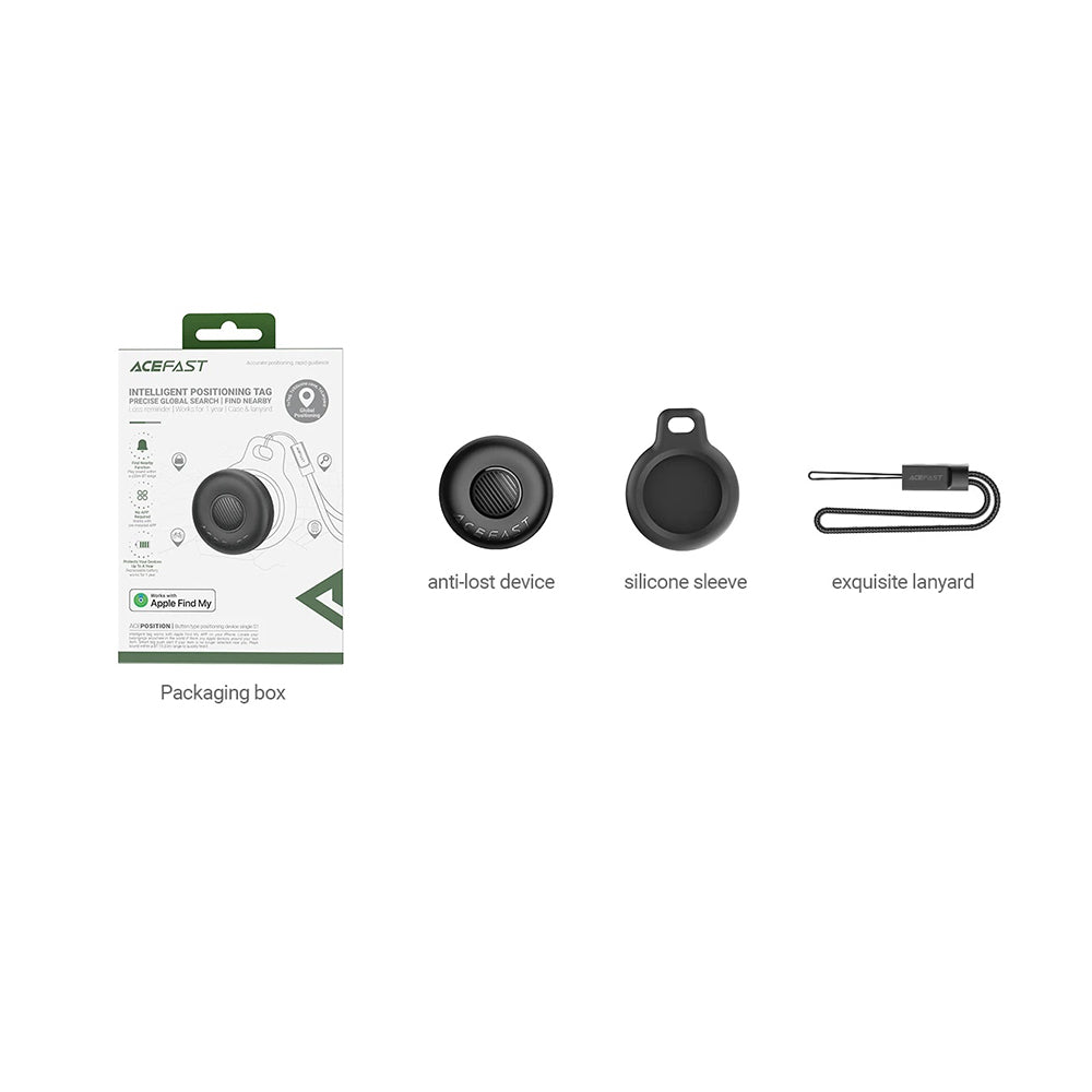 Acefast SmartTag S1 pour les séries iOS, Gris