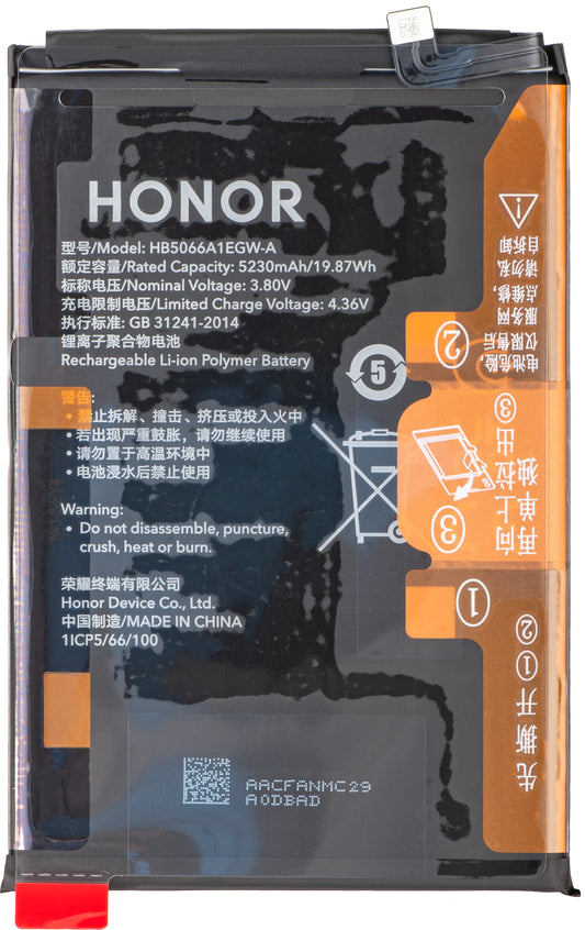 Batterie Honor X7a, HB5066A1EGW-A, Service Pack 2402AACF