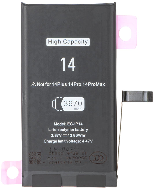 Batterie pour Apple iPhone 14, haute capacité