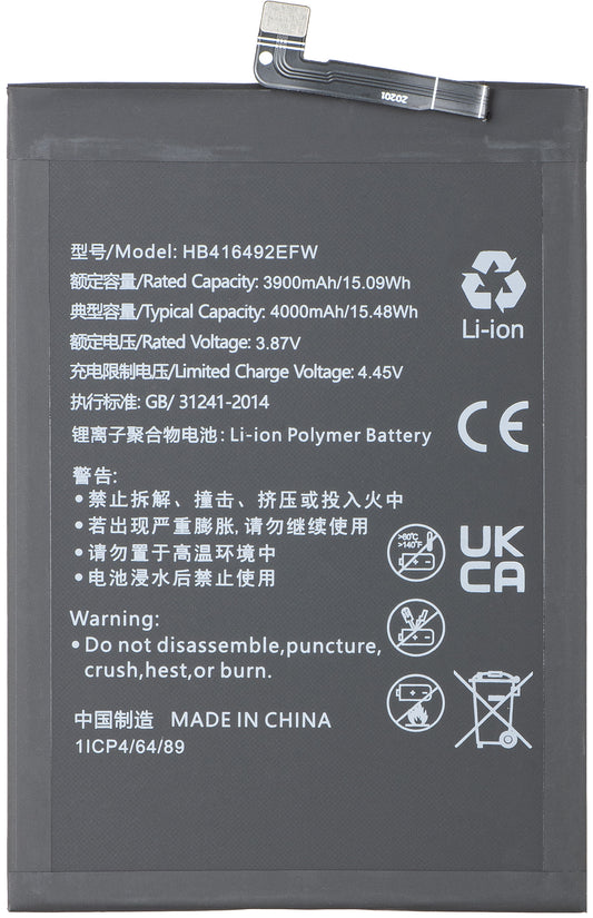 Batterie pour Honor X8 4G, HB416492EFW