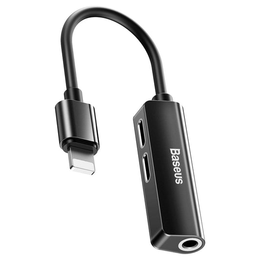 Adaptateur Audio Lightning - Lightning / 3.5mm Baseus L52, Noir CALL52-01