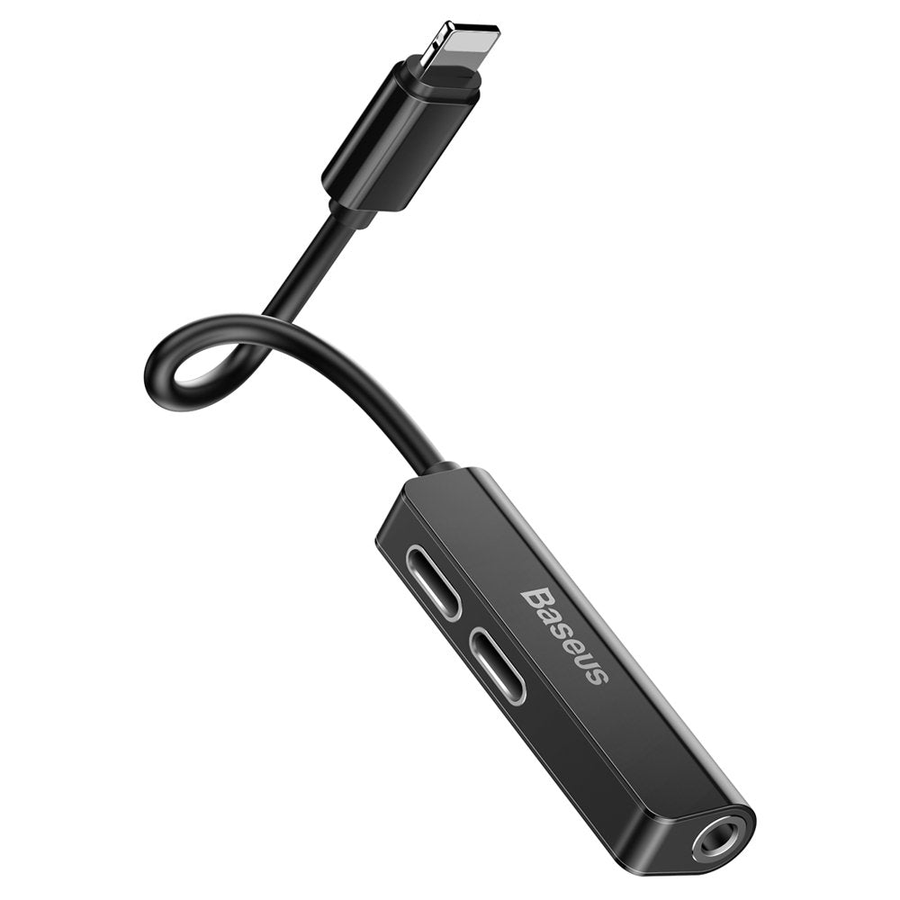 Adaptateur Audio Lightning - Lightning / 3.5mm Baseus L52, Noir CALL52-01