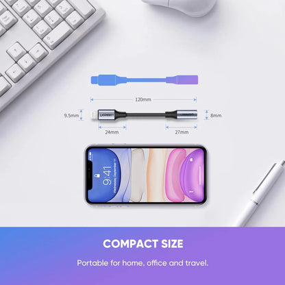 Adaptateur Audio Lightning - 3.5mm UGREEN US211 (30756), Noir