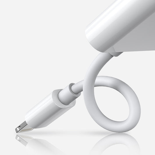 Audio-Adapter Lightning zu Lightning Joyroom S-Y104 Ben, mit Lightning-Ladeanschluss, Weiß