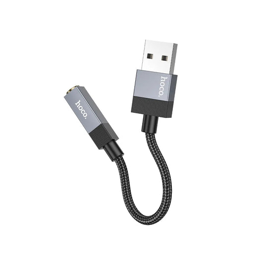 Audio-Adapter HOCO UPA32D, USB-A - 3,5 mm, Schwarz
