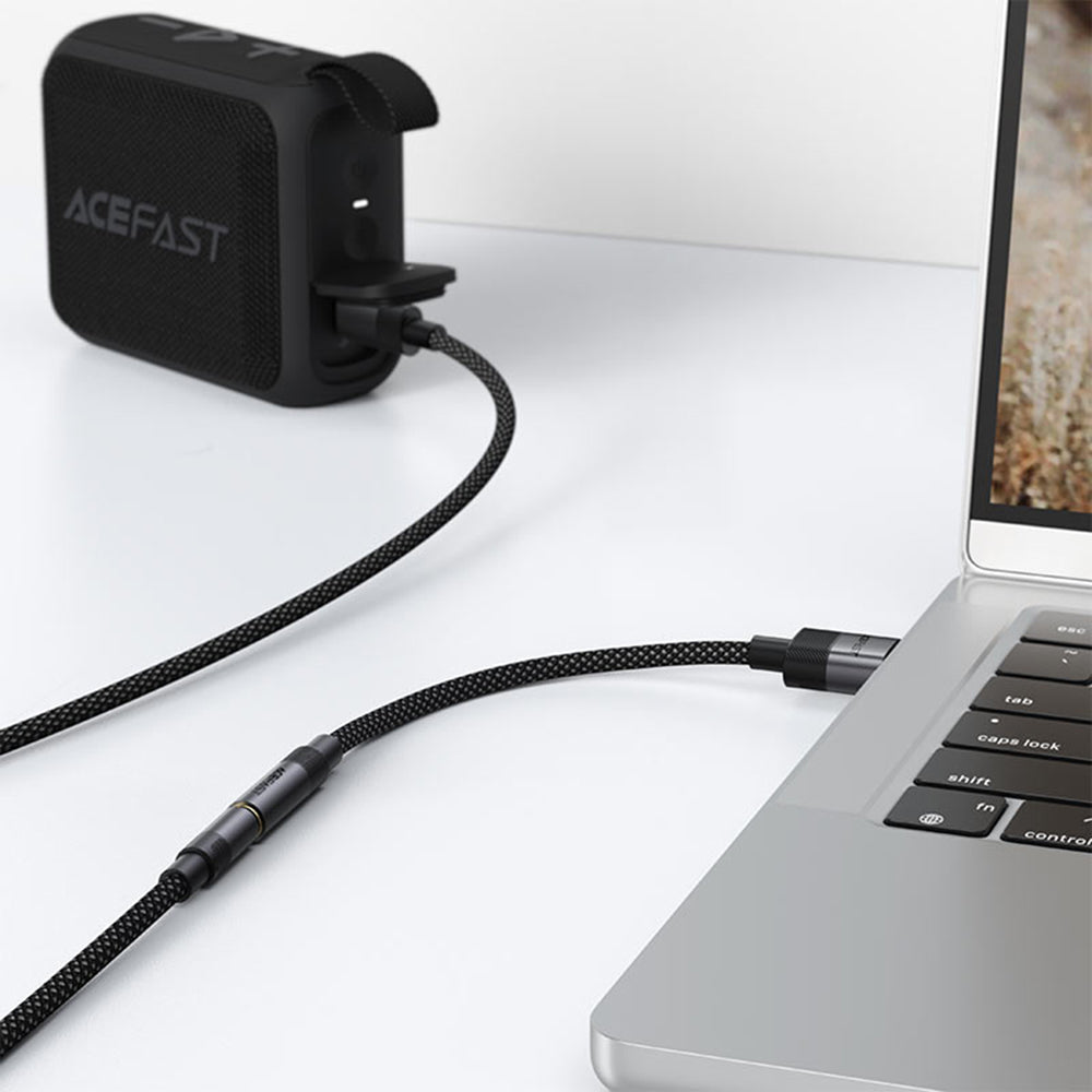 Audioadapter Acefast J13, USB-A - 3,5 mm, Schwarz