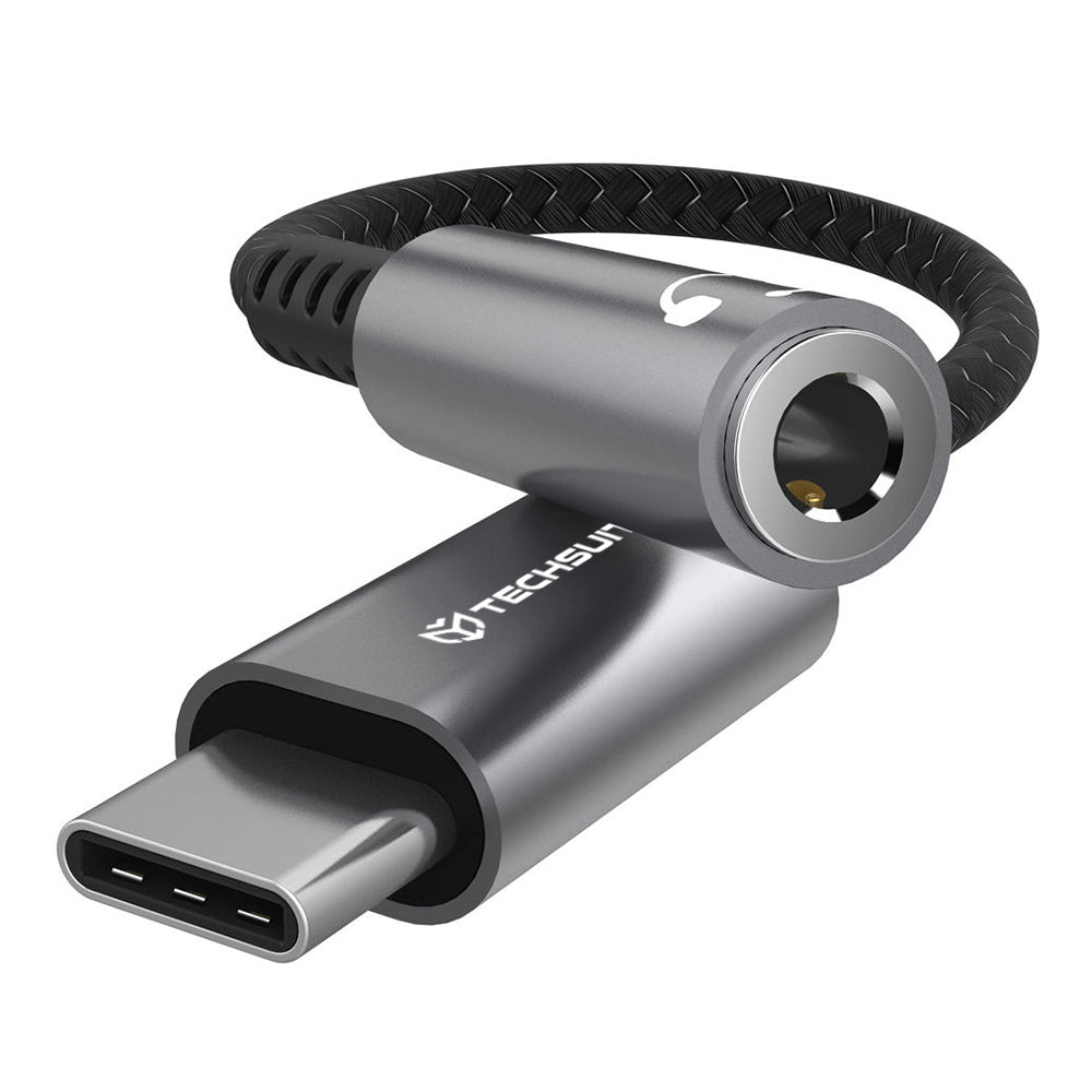 Adaptateur Audio USB-C - 3.5mm Techsuit AC14 SonicPiX, Gris