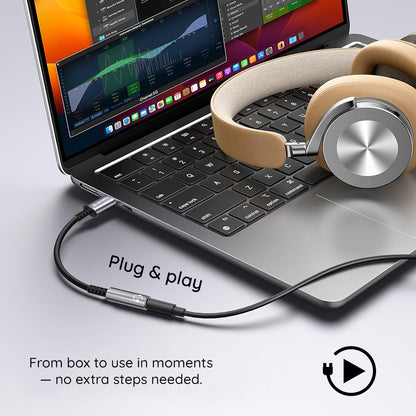 Adaptateur Audio USB-C - 3.5mm Techsuit AC14 SonicPiX, Gris