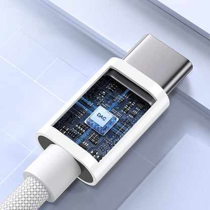 Audioadapter USB-C - 3,5mm Techsuit AC18 MusicBox, Weiß, Set 2 Stück