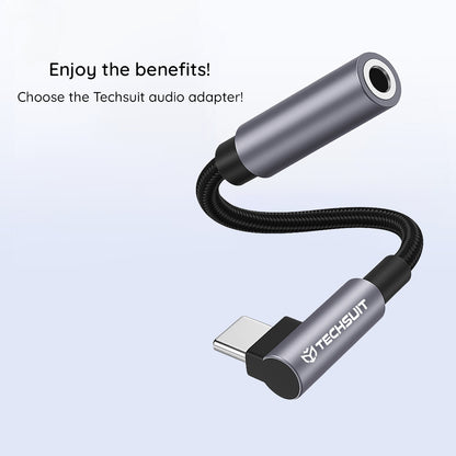 Adaptateur Audio USB-C - 3.5mm Techsuit AC7 MusicDox, Gris