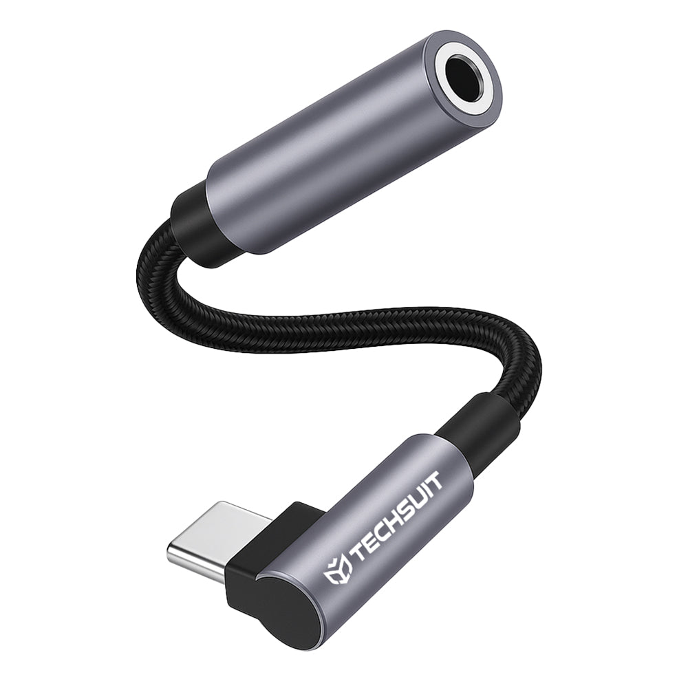 Adaptateur Audio USB-C - 3.5mm Techsuit AC7 MusicDox, Gris