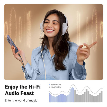 Adaptateur Audio USB-C - 3.5mm UGREEN AV161, Noir