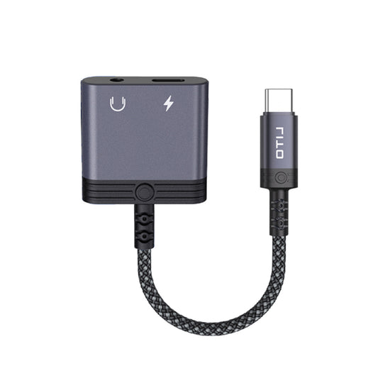 Adaptateur Audio USB-C - USB-C / 3.5mm Lito LA04T, Noir