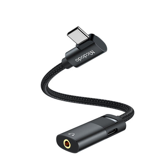 Adaptateur Audio USB-C - USB-C / 3.5mm McDodo CA-1880, Noir