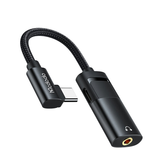 Adaptateur Audio USB-C - USB-C / 3.5mm McDodo CA-1880, Noir