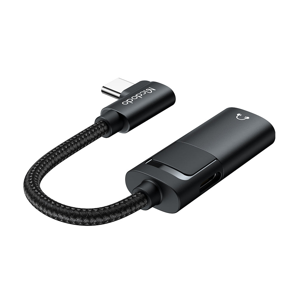 Audio-Adapter USB-C - USB-C / 3,5 mm McDodo CA-1880, Schwarz