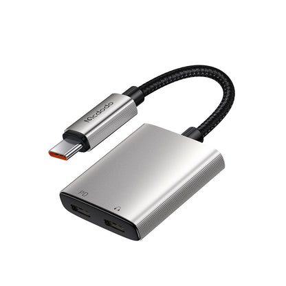 Audio-Adapter USB-C - USB-C / USB-C McDodo CA-5570 Wales, Grau