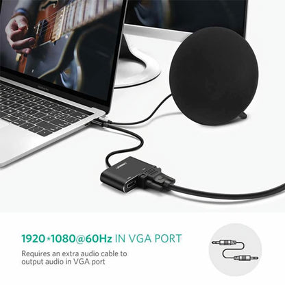 Videoadapter UGREEN CM449, USB-A - HDMI / VGA, Grau