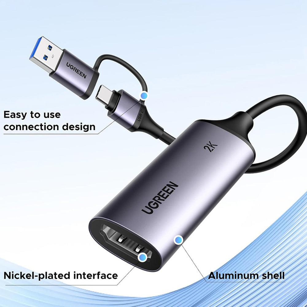 Adaptateur Audio et Vidéo USB-A / USB-C - HDMI UGREEN CM629 (15389), Gris
