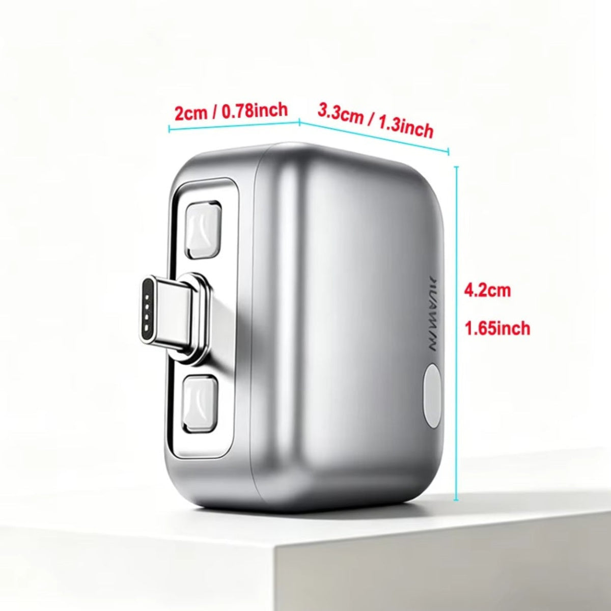 Adaptateur Auto Disconnect USB-C KUWAJIA KH-51 pour Alimentation avec Déconnexion Automatique et Protection de Batterie, Argenté