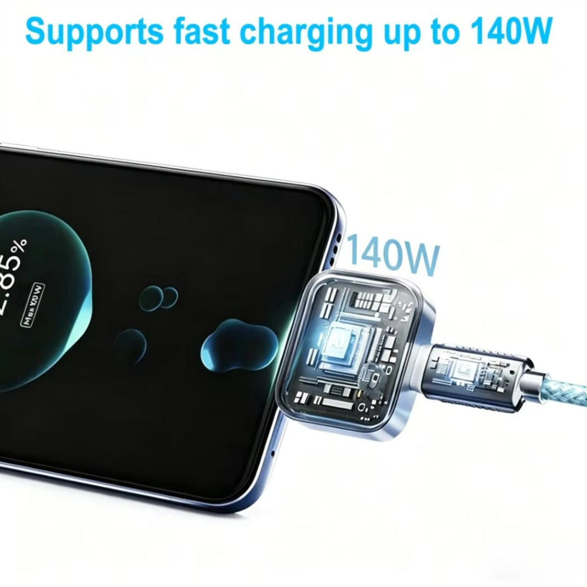 Adaptateur Auto Disconnect USB-C KUWAJIA KH-51 pour Alimentation avec Déconnexion Automatique et Protection de Batterie, Argenté