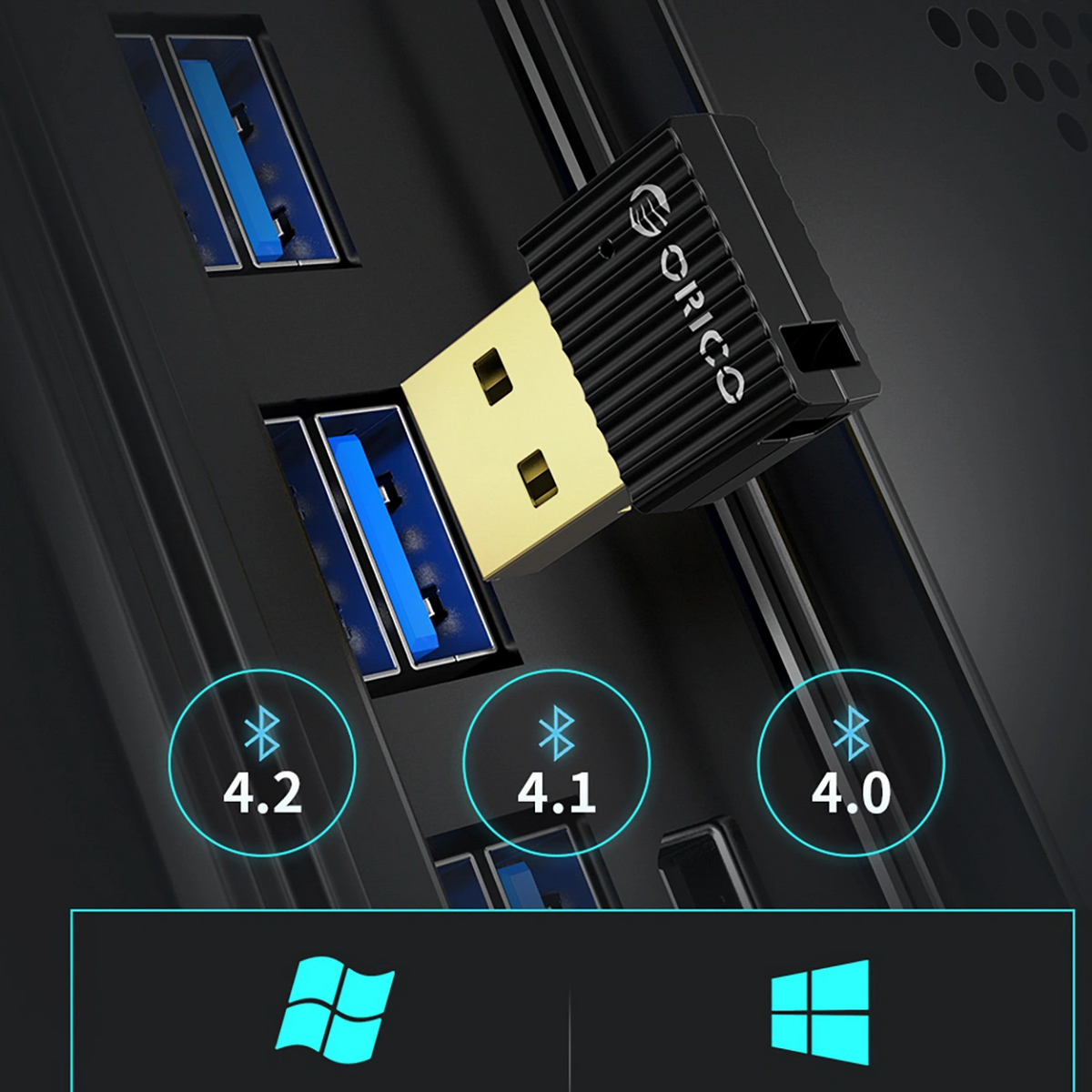 Bluetooth USB Adapter Orico BTA-508, Schwarz