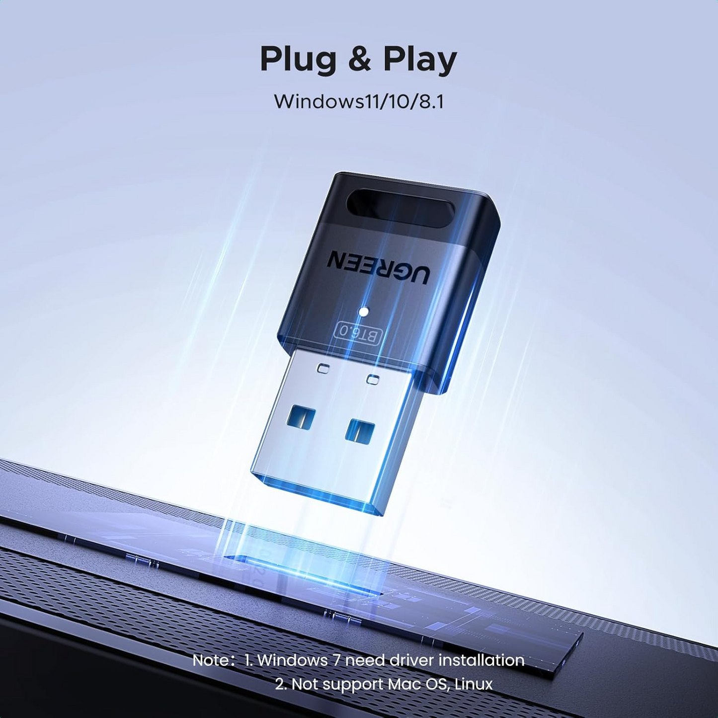 Bluetooth USB Adapter UGREEN CM748 (75073), Schwarz