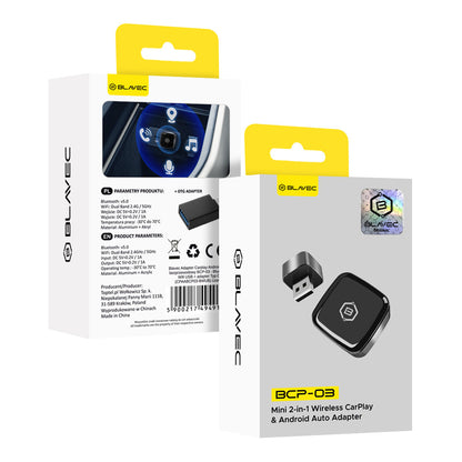 Wireless Carplay / Android Auto Adapter Blavec BCP-03 für Apple iPhone / Android Serien