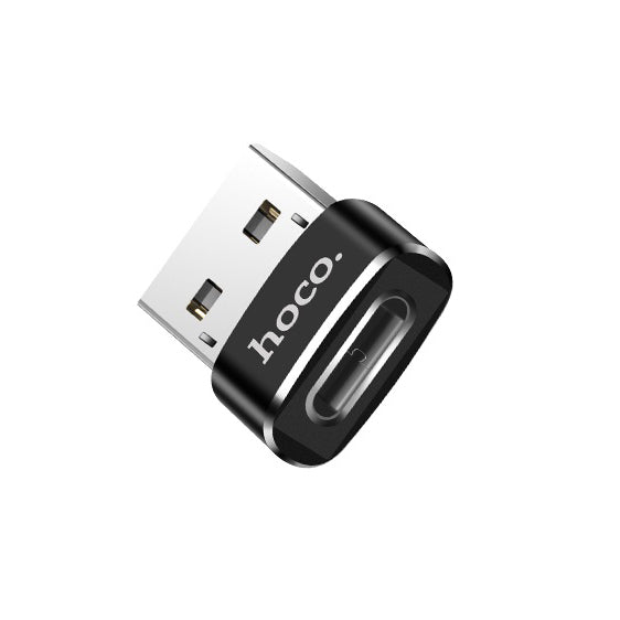 Data and Charging Adapter USB-C - USB-A HOCO UA6, Black