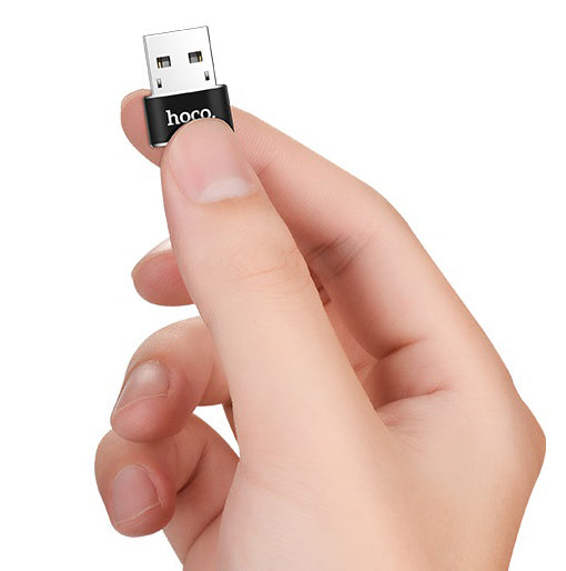 Data and Charging Adapter USB-C - USB-A HOCO UA6, Black