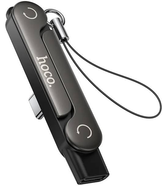 Adaptateur de données et de charge USB-C - USB-C HOCO UA47A, Noir