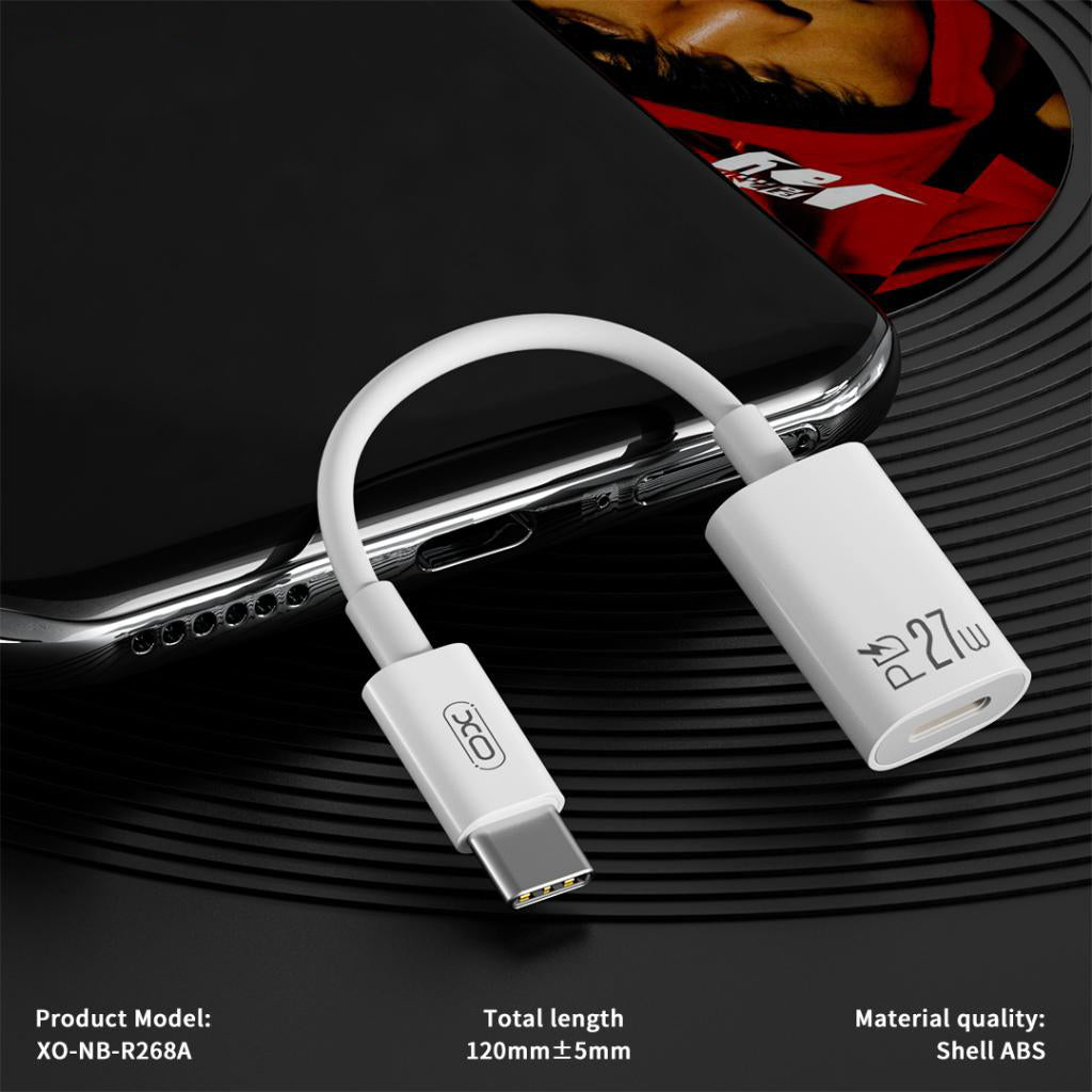 Adaptateur de Données et de Charge USB-C - Lightning XO Design NB-R268A, Blanc