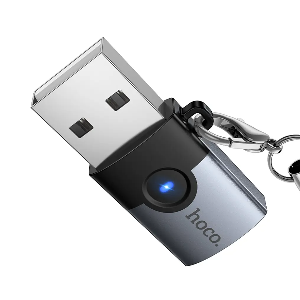 Adaptateur de données et de charge USB-C - USB-A HOCO UA46B, Gris