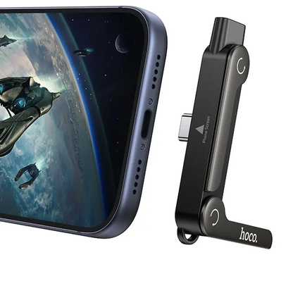 Adaptateur de données et de charge USB-C - USB-C HOCO UA47A, Noir