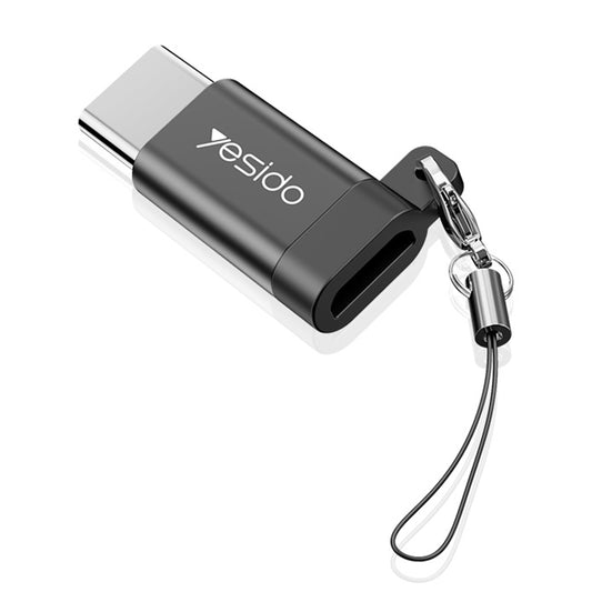 Daten- und Ladeadapter microUSB - USB-C Yesido GS04, Schwarz