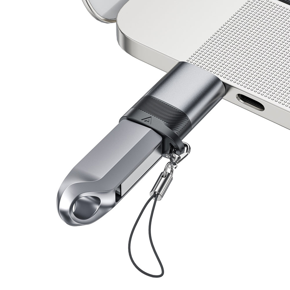 USB-C - USB-A Daten- und Ladeadapter Acefast J8, Grau