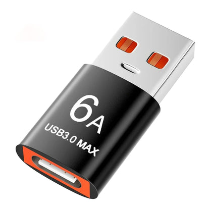 Adaptateur de Données et de Chargement USB-C - USB-A Techsuit A5 HyperPort, Noir Orange