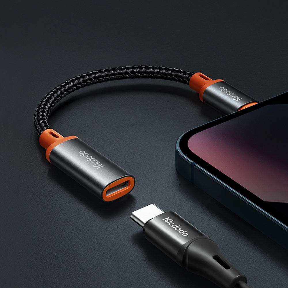 USB-C - Lightning McDodo CA-1440 Daten- und Ladeadapter, Schwarz